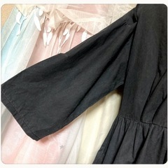 ꒰merlot꒱チャイナ ワンピース 黒色 カンフー チュニックの画像