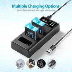 Hero 12 11 10 9 バッテリー (1800mAh 2個) 充電器セット 充電式 Hero 12バッテリーの画像