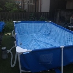 交渉お待ちしてます　Intex プール 3m x 2m x 75cm インテックス　ハシゴ　ろ過装置　フィルター　カバー　塩素　6点セット　の画像