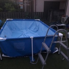 交渉お待ちしてます　Intex プール 3m x 2m x 75cm インテックス　ハシゴ　ろ過装置　フィルター　カバー　塩素　6点セット　の画像
