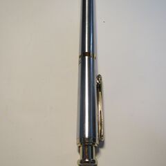 新品未使用【SHARBO DUO+1】①シャープペンシル　②黒ボールペン　③赤ボールペン　金属製シルバー　化粧箱入り包装紙梱包の画像