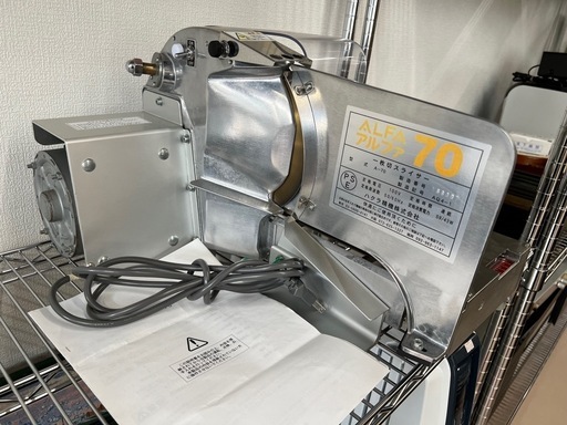 美原店 ヤ 一枚切スライサー　A-70 ALFA70 アルファ　説明書付き　ベーカリー パンスライサー ハクラ精機 100V 