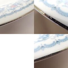 ノリタケ ロマンブルー 食器 まとめて 蒸し茶碗 ミート皿 大皿 ROMANBLUE 花柄 茶碗蒸し プレート Noritake 札幌市 屯田店の画像
