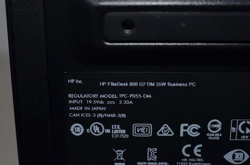 中古良品 mini省スペースPC HP Elitedesk 800 G2/Core i5-6500T /メモリ8GB/SSD256GB