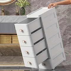 1個スタッキングDIYキャビネット、プラスチックコーナー収納引き...