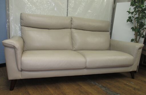 R419 高級感 Violino ヴァイオリーノ 総本革 2.5ソファ、幅180cm Used・キレイ