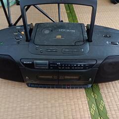 ジャンクSONYのCDダブルラジカセ