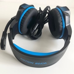 【中古品】WTB JAPAN　ボイスチャット対応 ゲーミングヘッドセット G7500 LED装飾 有線 マイク付き 通話 ノイズキャンセリング ブルー 電子機器 ゲーム PC周辺機器の画像