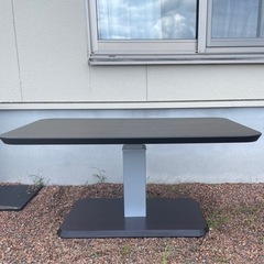 ダイニングテーブル　昇降式テーブル　ローテーブル　木目　ウッド調　　デスク　勉強机　テーブルの画像