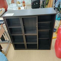 【値下げ】山善★スライドブックシェルフ、ＪＫー9090ＳＳ、木製、家具 収納家具 【こちらは店舗です。浜村鹿野温泉ICから3分 買取本舗 宮本リサイクル 営業時間9～19時 定休日水曜のみ←連絡できませんm(_ _)mの画像