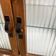 🌹アンティーク風🌹ミニキャビネット ガラス扉 小物収納 コンパクト　 北欧 の画像
