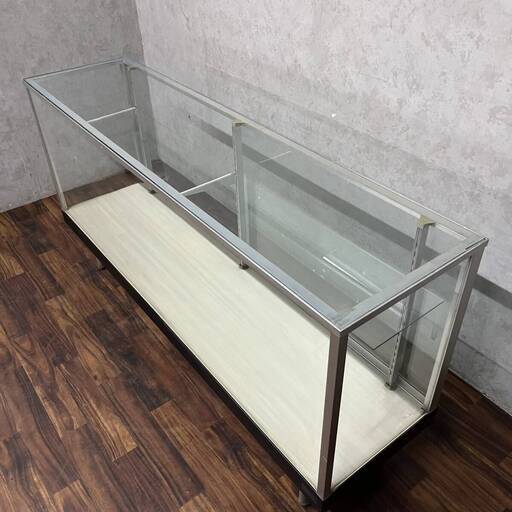 ???WY13/53 ガラスショーケース W182×D47×H94㎝ レジカウンター コレクションケース 店舗什器 棚 ディスプレイ★