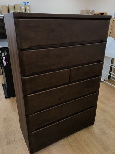 ★ジモティ割あり★ ニトリ ハイチェスト ダークブラウン H134×W90×D43 クリーニング済み KJ5722