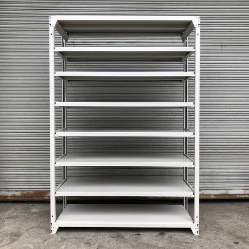 ???BF15/76　軽量棚 倉庫家具 収納棚 天地8段 軽量ラック スチールラック 約幅120×奥行44.5×高さ180cm 在庫1