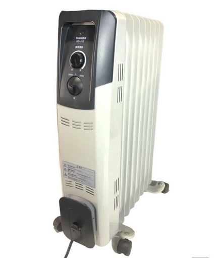 YAMAZEN 山善 オイルヒーター 2008年製 DO-J12 AC100V 暖房器具 家電 季節家電 動作確認済み ホワイト 中古家電 コードタイプ