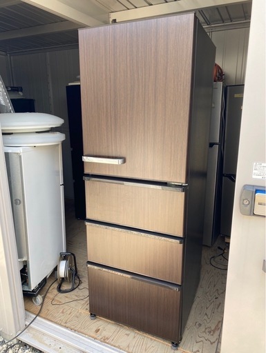 2020年製?AQUA アクア 冷蔵庫 Delie ダークウッドブラウン AQR-V43J(T) (0725k)