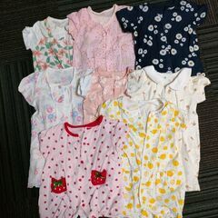 女の子向け夏カバーオールと肌着（70サイズ）