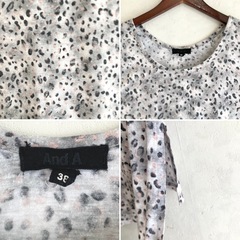 And A アンドエー アニマル柄 タンクトップ グレー サイズの画像