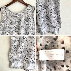 And A アンドエー アニマル柄 タンクトップ グレー サイズの画像