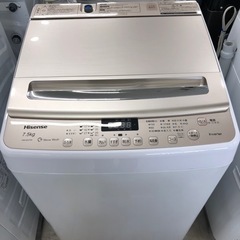 安心の1年保証付き！Hisense全自動洗濯機2021年製7.5kg【