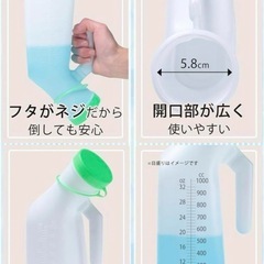新品未使用品です❣️尿瓶 長距離 アウトドア キャンプ 旅行 災害の備え 夜間排尿 長距離ドライバー 衛生的 割れや変形に強い 最大1000みL 水洗いもカンタンの画像
