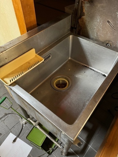 【値下げ】業務用シンク 75cm×60cm 厨房 検索用→台下冷蔵庫製氷機作業台