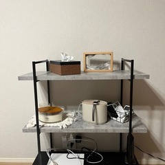 Rafila 3段オープンラック　リビングシェルフ　キャビネットの画像