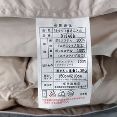 未使用 ウォッシャブル掛けふとん シングル アクアフリー　/HJ-0262 1Fの画像