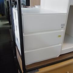 【27】NITORI　ニトリ　引出し　Nインボックス　A4　奥深　3段　白　ホワイト　プラケース　ミニプラチェストの画像