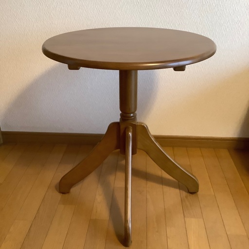 天然木　木製　カフェテーブル　丸テーブル