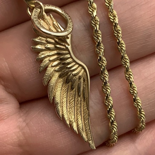 AVALANCHE アバランチ　フェザー　スクリューネックレス　10K 10金