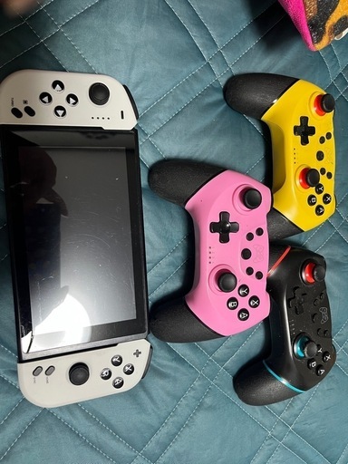 Switch本体，充電器，プロコン３つ