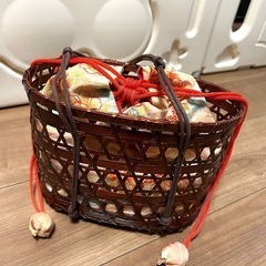 かごバッグ 巾着付き 花火大会 浴衣 お祭り