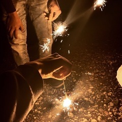 姪の浜で花火🎆