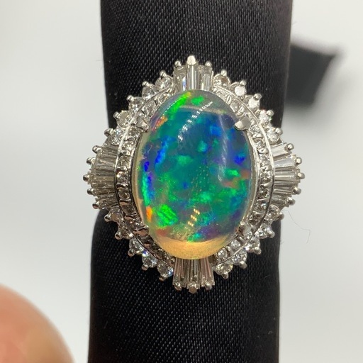 Pt900 プラチナ900 ウォーターオパール　大粒　12g 4.17ct 1.1ct