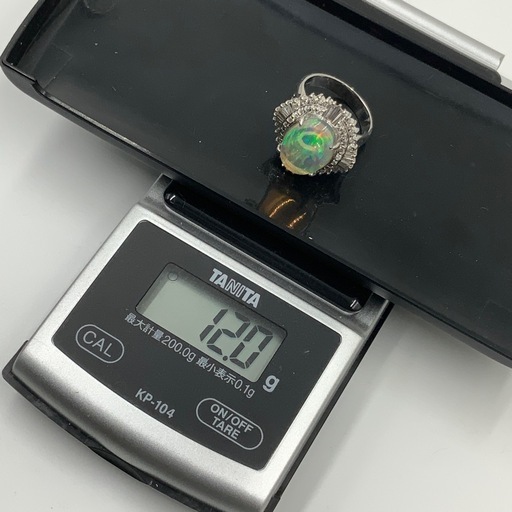 Pt900 プラチナ900 ウォーターオパール　大粒　12g 4.17ct 1.1ct