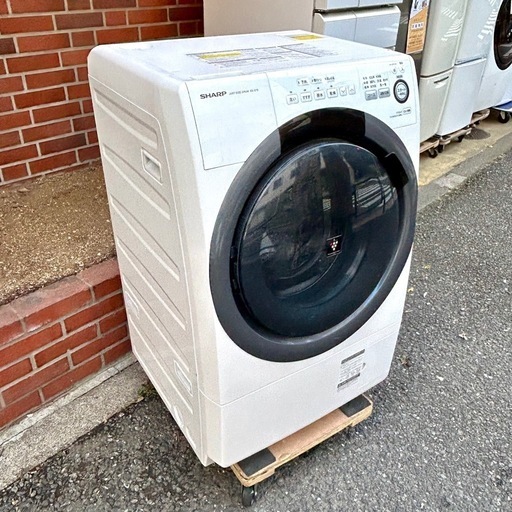 《売約済》【池上店】シャープ SHARP ES-S7B-WL 　ES-S7B　ES-S7　[ドラム式洗濯乾燥機（洗濯7kg・乾燥3.5kg） プラズマクラスター搭載 左開き ホワイト系] ドラム式洗濯乾燥機 ドラム式洗濯乾燥機　ドラム洗濯機　ドラム式洗濯機　洗濯機　乾燥機　乾燥付き　乾燥機能付き　検　2017年　まとめ洗い マンション　タイプ　一人暮らし 運搬無料エリア有 / 大田区 リサイクルショップ ランバールーム 池上店 ◀︎ 池上駅 大森駅 蒲田駅 最寄り