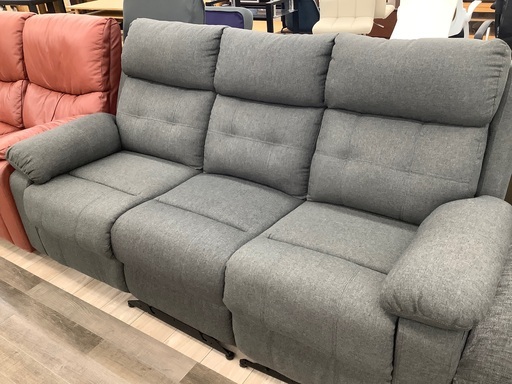 ニトリの3人掛けリクライニングソファー（グレー）のご紹介！（トレファク寝屋川）