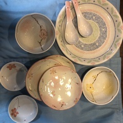 花柄　食器セット