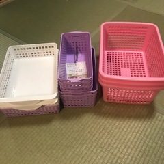 収納カゴ　イノマタ化学　ストックバスケット　ダイソーなど　いろい...