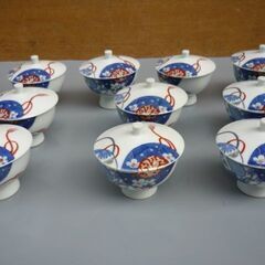 蓋付き茶碗/10客　有田焼　美品　和食器