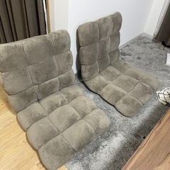 【受渡者決定】モコモコ座椅子 2脚　リクライニング可の画像