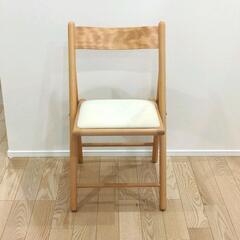木製チェア　折りたたみ椅子の画像