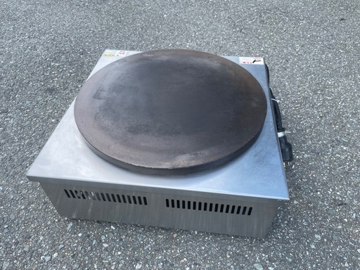 ■中古品 ニチワ クレープ焼器 CM-410H 2021年 単相200V 450ｘ450ｘ180ｍｍ 動作問題なし クレープ焼機 ■