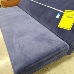 J7336　二人掛けカウチソファ　ソファベッド　パープル　クリーニング済　【リユースのサカイ柏店】の画像