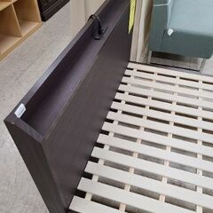 J7338　NITORI　ニトリ　セミダブルベッドフレーム　ダークブラウン　クリーニング済　【リユースのサカイ柏店】の画像