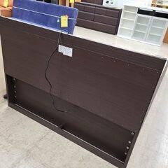 J7338　NITORI　ニトリ　セミダブルベッドフレーム　ダークブラウン　クリーニング済　【リユースのサカイ柏店】の画像