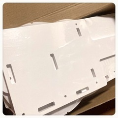 ꒰未使用꒱組み立て式 鏡付き 小型 ドレッサー 白 夢可愛いの画像