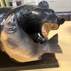 北海道　木彫り熊　の画像