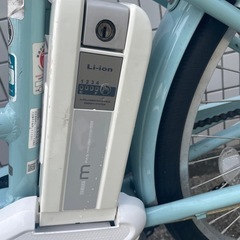 ★商談中　新基準 ブリヂストン デリーシェ　6.6Ah リチウム 電動自転車 中古 水色の画像